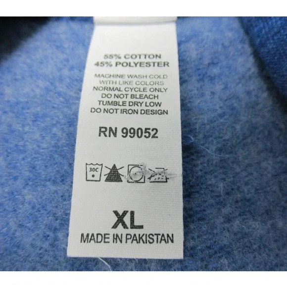 Cowboy Hardware Men's Tough As Nails Skull Graphic Hooded Sweatshirt Blue XLarge - Picture 7 of 7